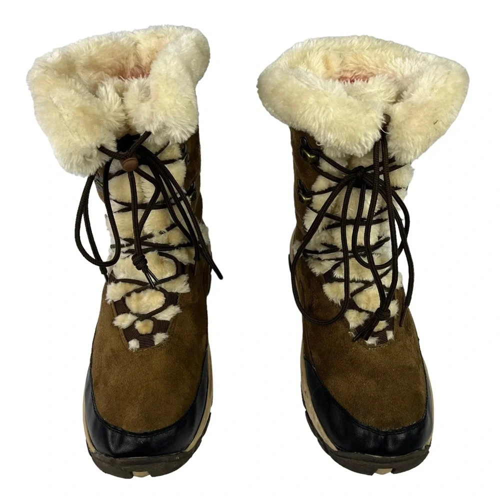 Itasca Anastasia‎ Brown Suede Winter Snow Fashion Boots Womens Size 8